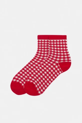 Socken mit Vichy-Karomuster