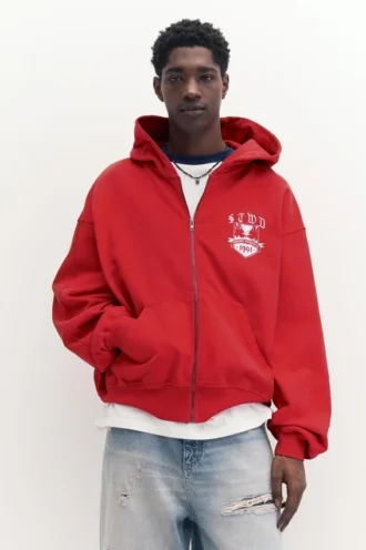STWD-Kapuzenpullover mit Reißverschluss