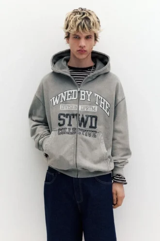 STWD-Kapuzenpullover mit Reißverschluss