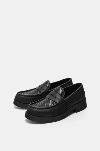 STWD-Loafer mit Flechtmuster