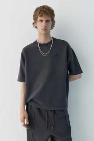 STWD-T-Shirt im Washed-Look