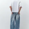 Super-Baggy-Jeans mit Rissen