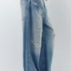 Super-Baggy-Jeans mit Rissen
