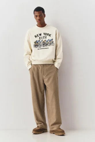 Sweatshirt mit Radfahrer-Motiv