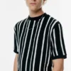 T-Shirt aus Panel-Strick