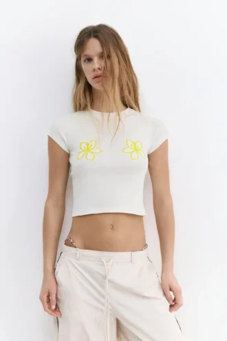 T-Shirt mit Blumenprint