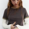T-Shirt mit doppelten Ärmeln