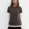 T-Shirt mit doppelten Ärmeln