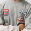 T-Shirt mit doppelten Ärmeln und Aufnähern