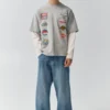 T-Shirt mit doppelten Ärmeln und Aufnähern