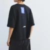 T-Shirt mit gesticktem Slogan-Etikett T-Shirt mit gesticktem Slogan-Etikett