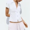 Tailliertes Kurzarm-Shorts-Hemd