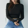 Tailliertes Langarm-T-Shirt Tailliertes Langarm-T-Shirt