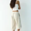 Technische Caprihose mit tiefem Schritt