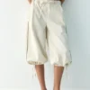 Technische Caprihose mit tiefem Schritt