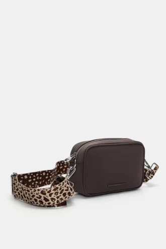 Umhängetasche mit Leopardenmuster und Riemen