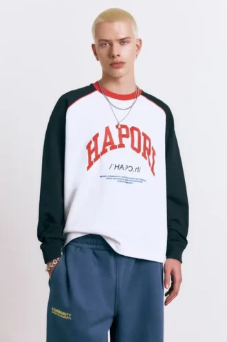 Varsity-Sweatshirt mit Rundhalsausschnitt