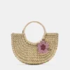 Verzierte Raffia-Korb-Tasche Verzierte Raffia-Korb-Tasche
