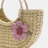 Verzierte Raffia-Korb-Tasche Verzierte Raffia-Korb-Tasche