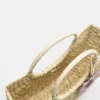 Verzierte Raffia-Korb-Tasche Verzierte Raffia-Korb-Tasche