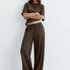 Weiche Hose mit weitem Bein