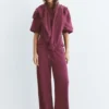 Weiche Hose mit weitem Bein