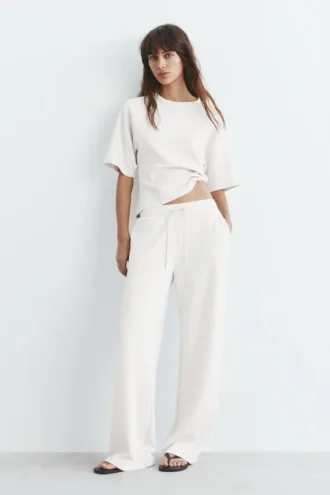 Weiche Hose mit weitem Bein