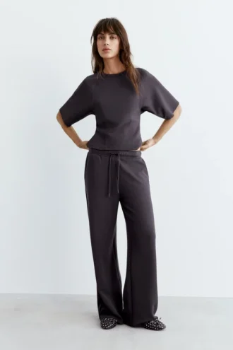 Weiche Hose mit weitem Bein