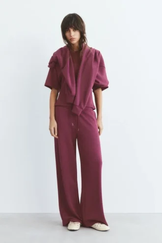 Weiche Hose mit weitem Bein