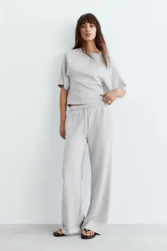 Weiche Hose mit weitem Bein