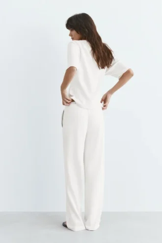 Weiche Hose mit weitem Bein