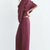 Weiche Hose mit weitem Bein