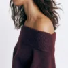 Weicher Strickpullover im Bardot-Stil Weicher Strickpullover im Bardot-Stil