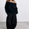 Weicher Strickpullover im Bardot-Stil Weicher Strickpullover im Bardot-Stil