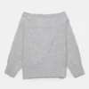 Weicher Strickpullover im Bardot-Stil Weicher Strickpullover im Bardot-Stil
