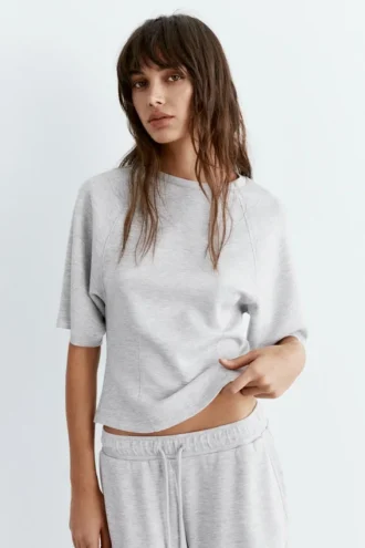 Weiches Kurzarm-Sweatshirt