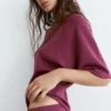 Weiches Kurzarm-Sweatshirt