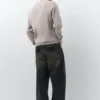 Weit geschnittene Jeans mit kontrastierendem Bund