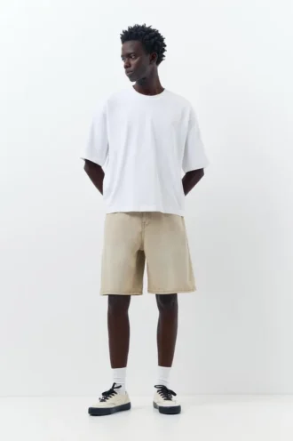 Weite Bermudas aus Denim in Relaxed-Fit
