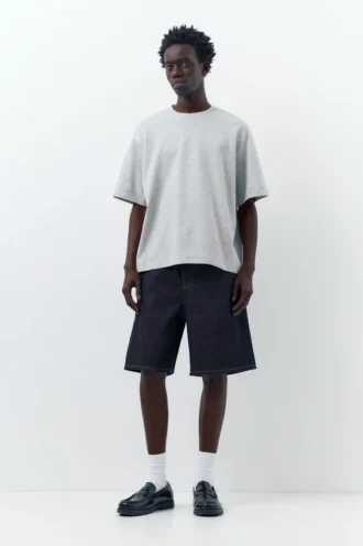 Weite Bermudas aus Denim in Relaxed-Fit