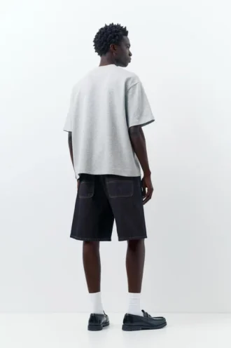 Weite Bermudas aus Denim in Relaxed-Fit