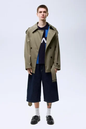 Weite Denim-Bermudas-Shorts Weite Denim-Bermudas-Shorts