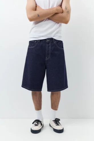 Weite Denim-Bermudas-Shorts Weite Denim-Bermudas-Shorts