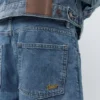 Weite Denim-Bermudas-Shorts Weite Denim-Bermudas-Shorts