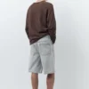 Weite Denim-Bermudas-Shorts Weite Denim-Bermudas-Shorts