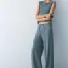 Weite Hose aus Krepp
