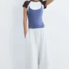 Weite Trainingshose mit verstellbarem Saum Weite Trainingshose mit verstellbarem Saum