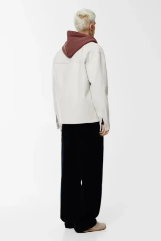 Woll-Overshirt mit Taschen
