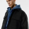 Woll-Overshirt mit Taschen