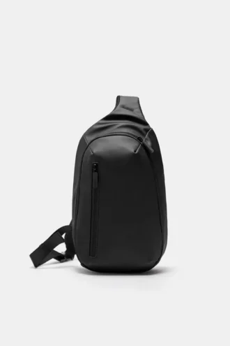XL-Gürteltasche aus gummiertem Stoff